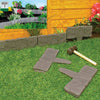 Garden Concrete Cobbled Stone Effect Edging Plant Border 2.4M Fencing Hammer In