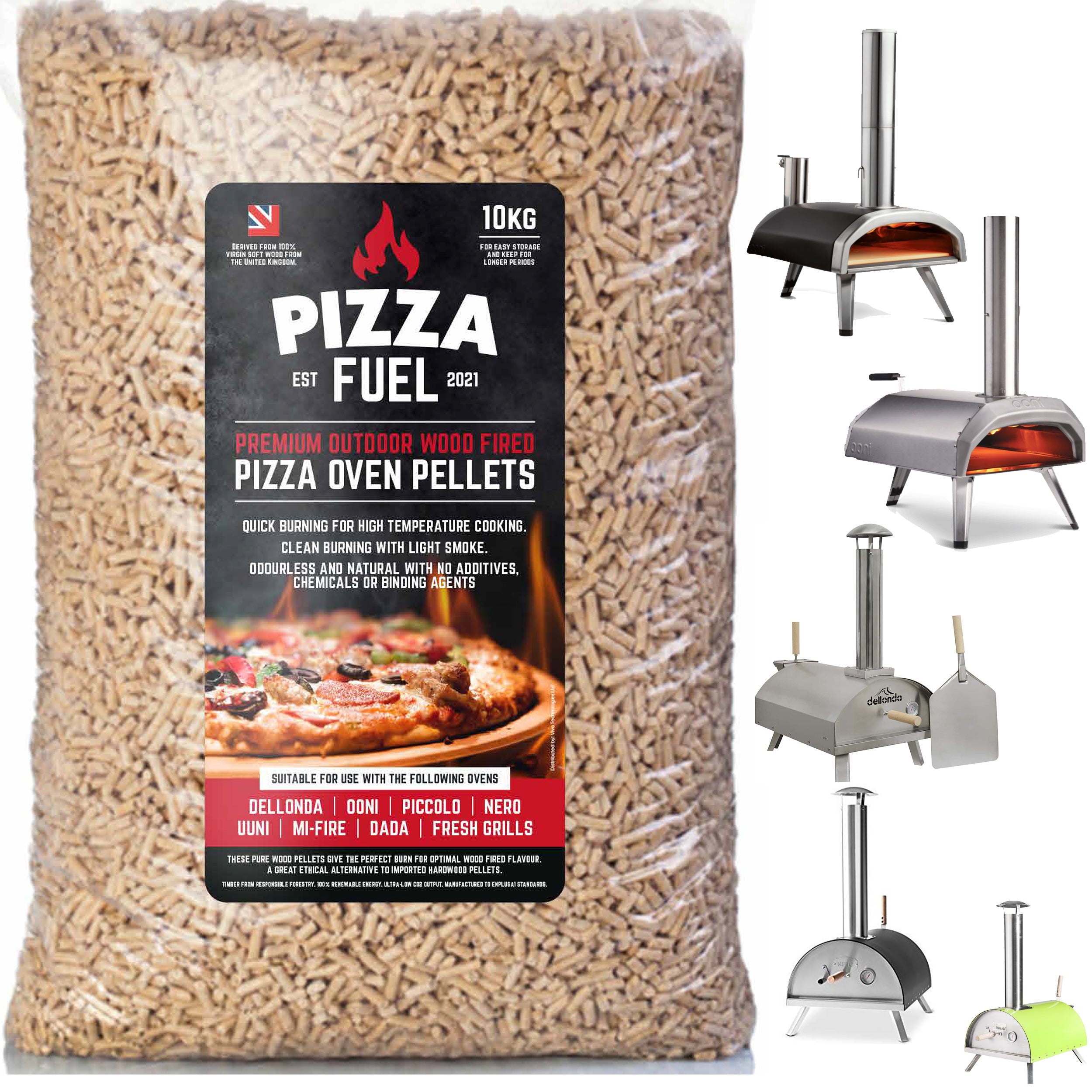10kg Pizza Oven Wood Pellets for Ooni Dallonda Nero Fresh Grills Uuni Premium
