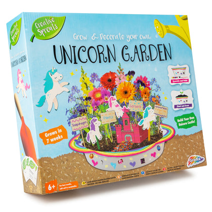 Paint and Grow Your Own Unicorn Garden Planter Paint Glitter Castle Activity Kit