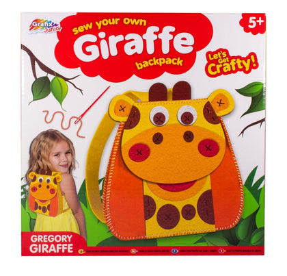 Sew and Make Your Own Felt Animal Backpack DIY Kit Giraffe Fun Craft Activity