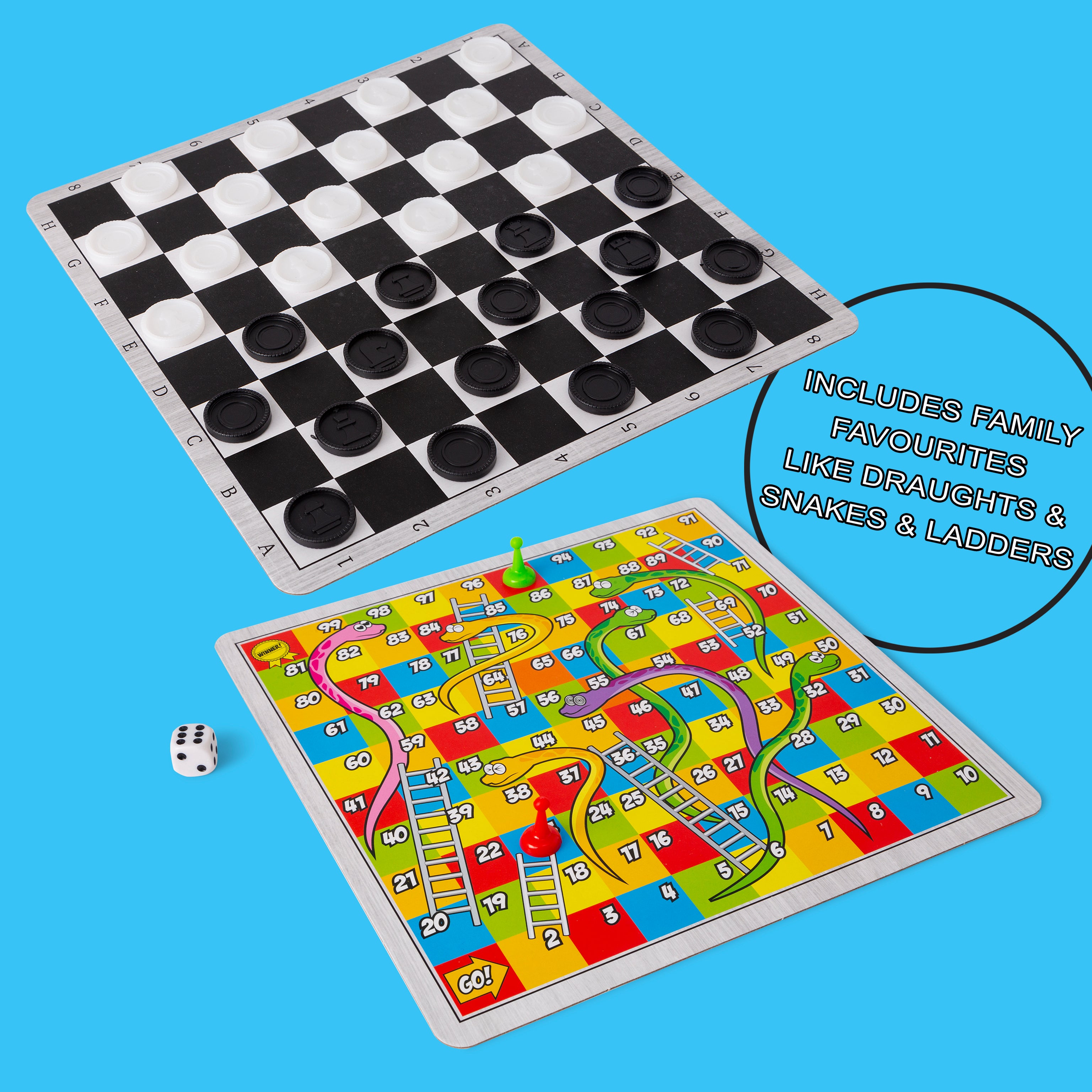 100 Classic Games Compendium Classic Family Board Games Chess Draughts Ludo