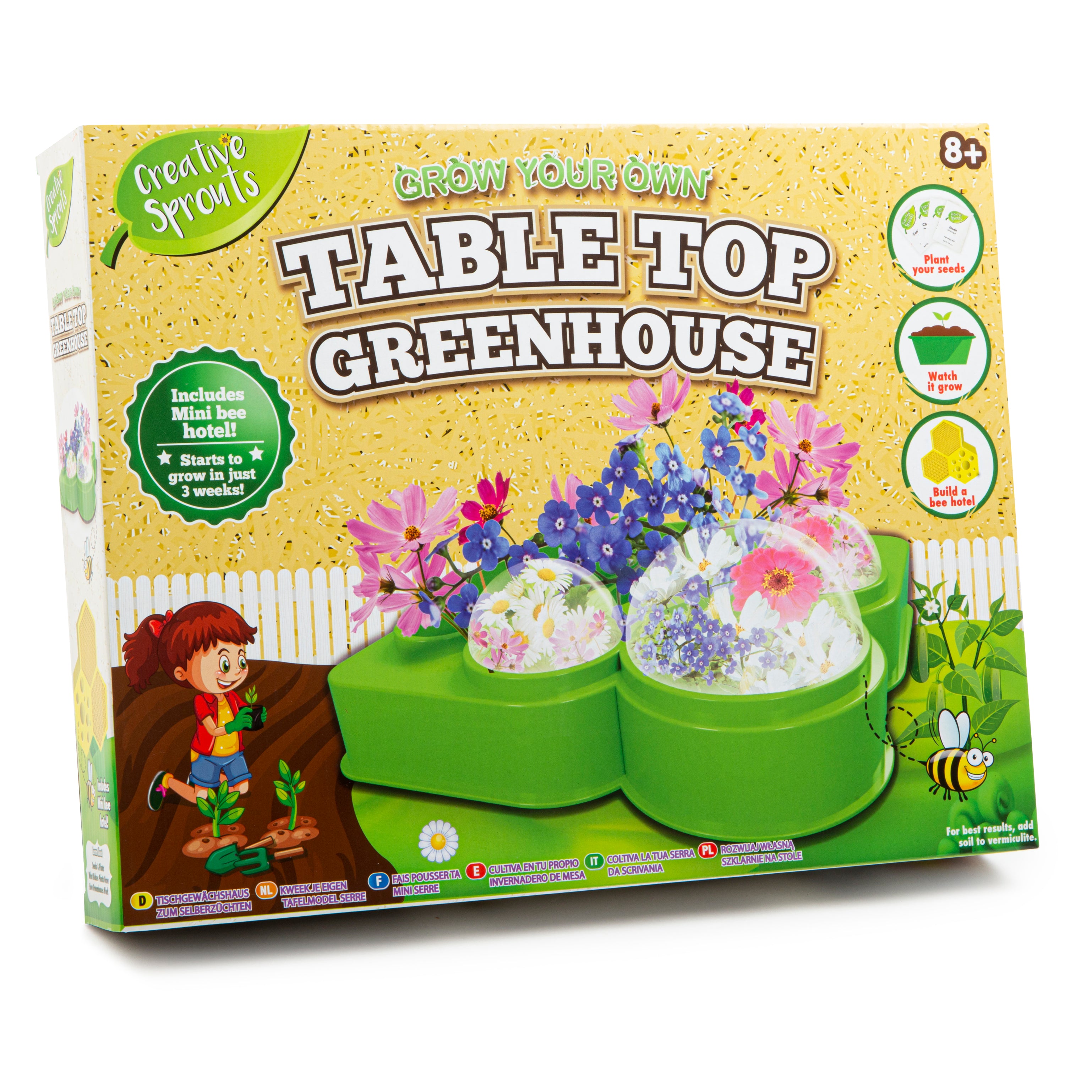 Grow & Decorate Your Own Table Top Greenhouse Seeds Growing Bee Hotel Creative