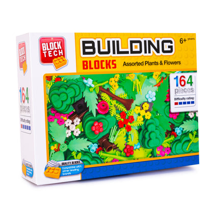 Block Tech Building Blocks Assorted Plants & Flowers 164 Pieces Children's Toy