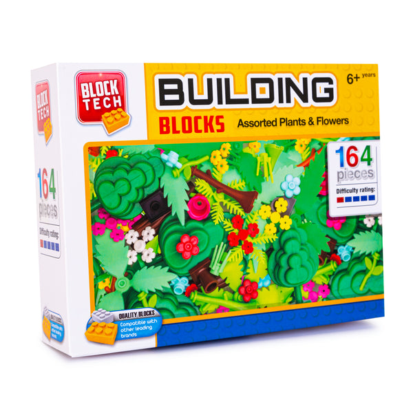 Block Tech Building Blocks Assorted Plants & Flowers 164 Pieces