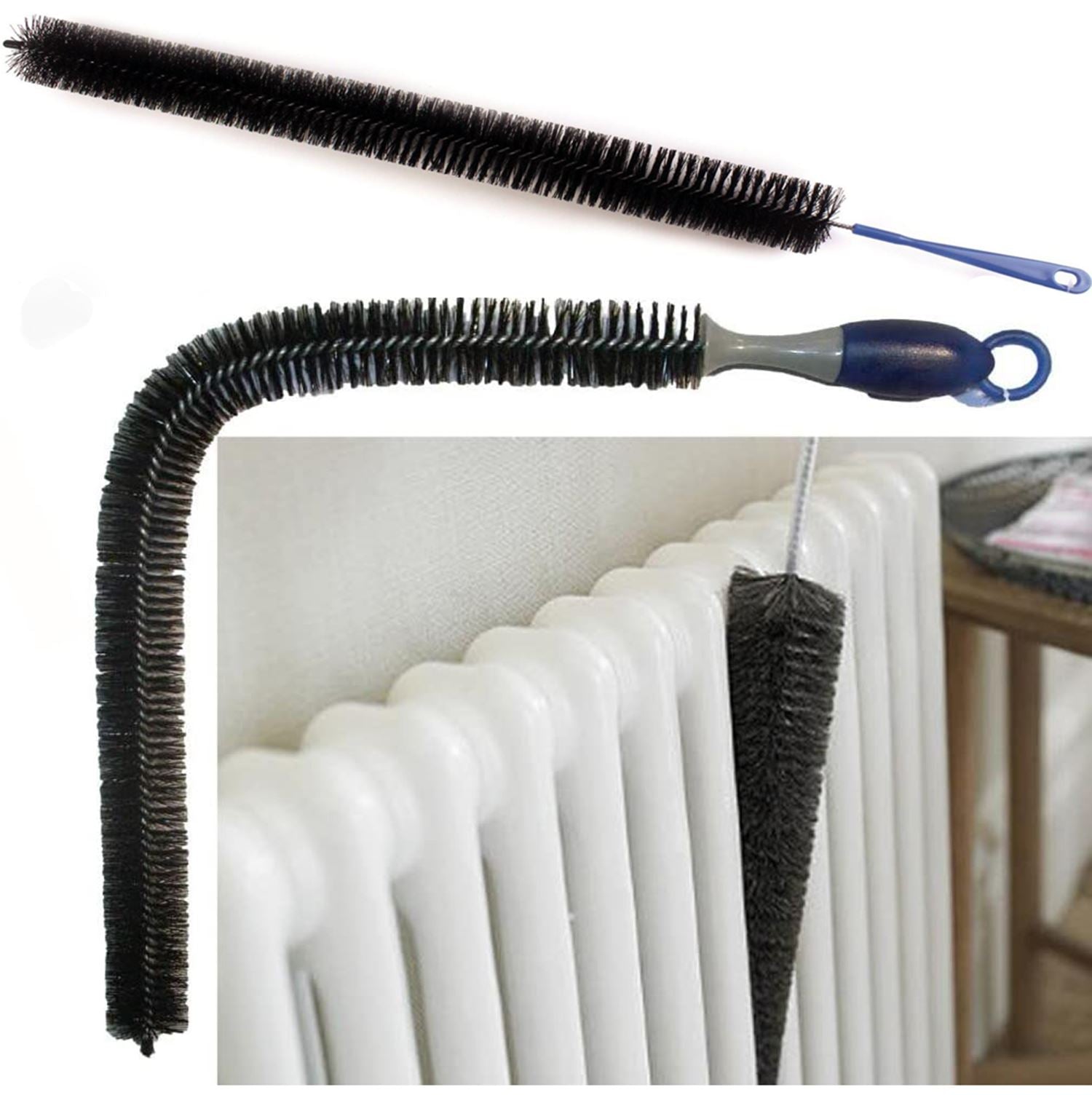 2Pcs Radiator Brush, Dryer Cleaner Vent Brush, 40cm Long Flexible