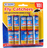 10pc Fly Insects Rolls Bugs Wasp Poison Free Sticky Papers Traps Catchers Home