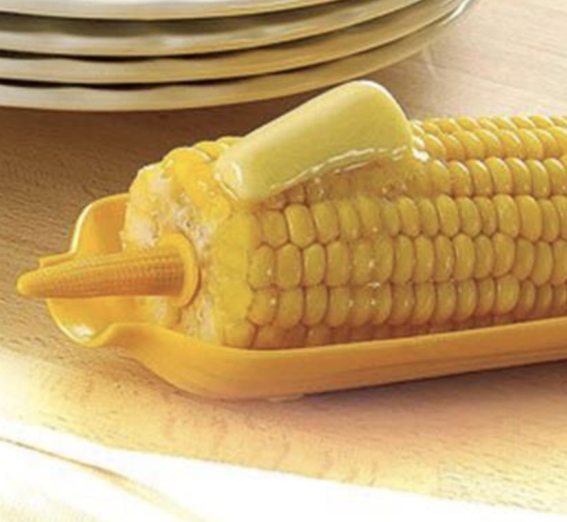 BBQ Corn On The Cob Skewers Tray 6Pcs Set Dishes Server Holder Prongs Forks Part