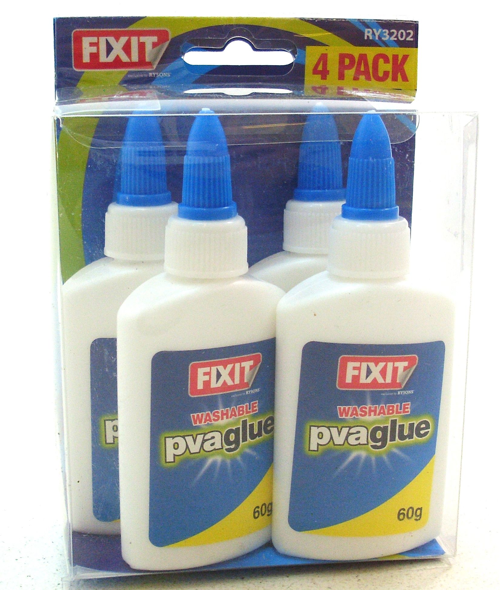 4x PVA Glue 60ml General Purpose Adhesive Paper Cardboard Wood Craft Home School