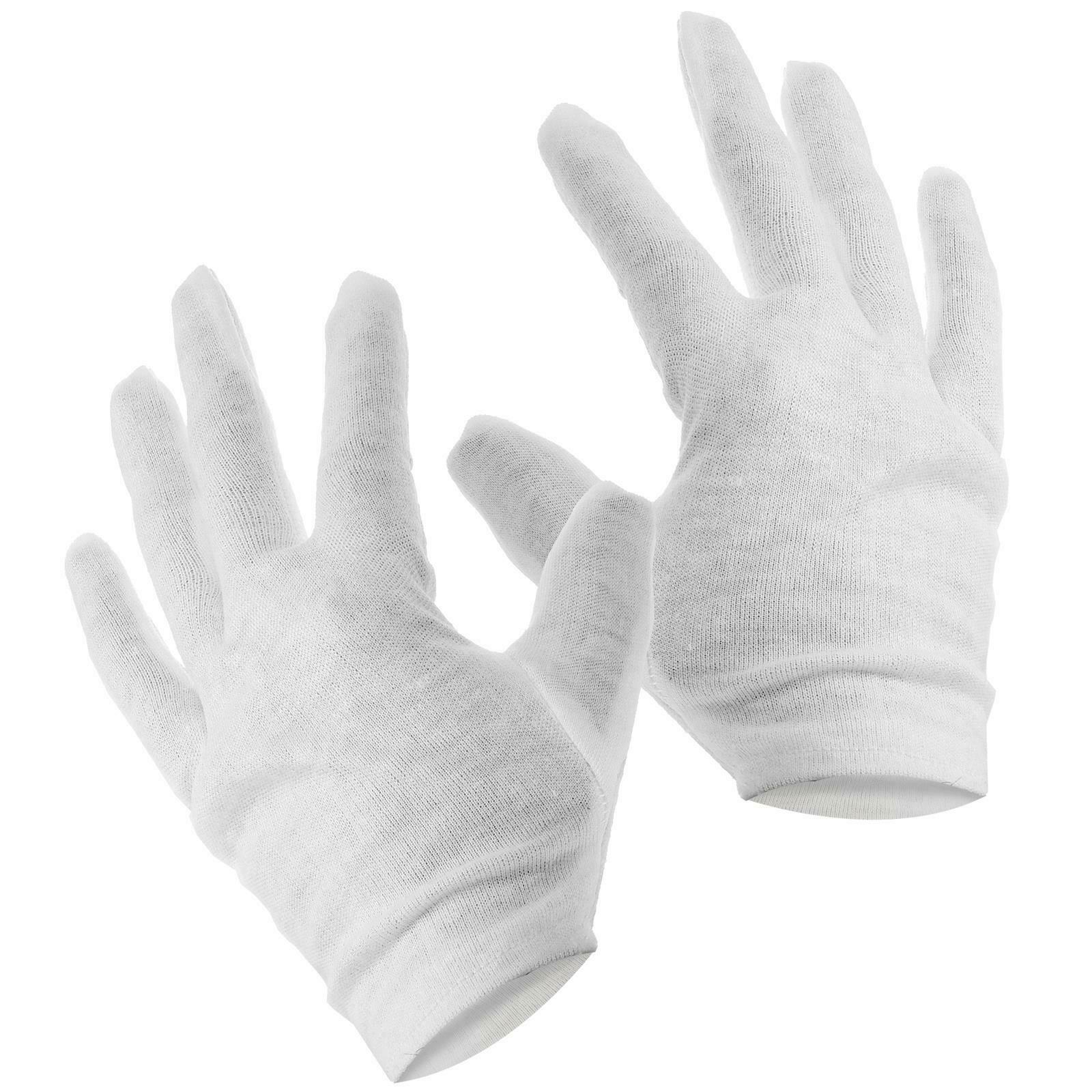 2 Pair Dermatological 100% Cotton Gloves Moisturising Hand Cream Dry Skin Eczema