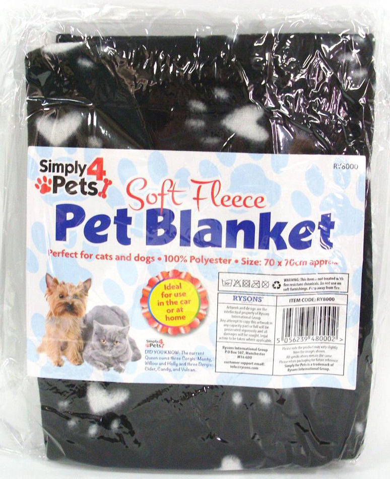 Soft Fleece Pet Blanket Perfect Cats Dogs Pets Size 70cmx70cm Ideal For Home Car