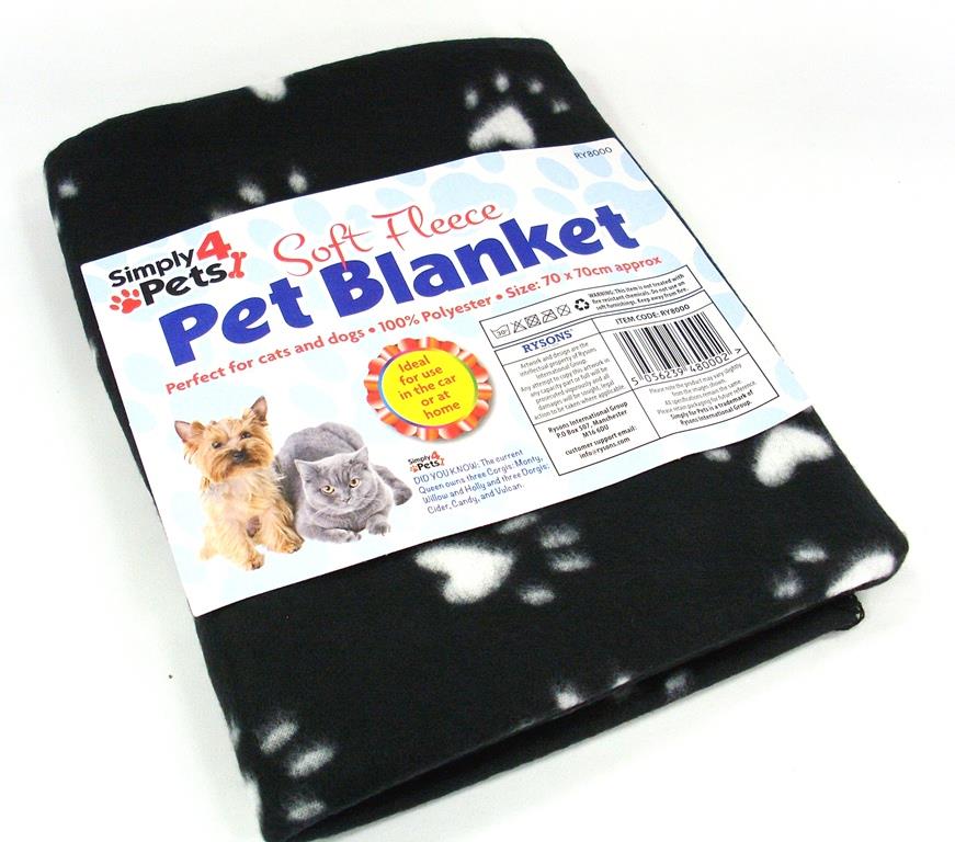 Soft Fleece Pet Blanket Perfect Cats Dogs Pets Size 70cmx70cm Ideal For Home Car