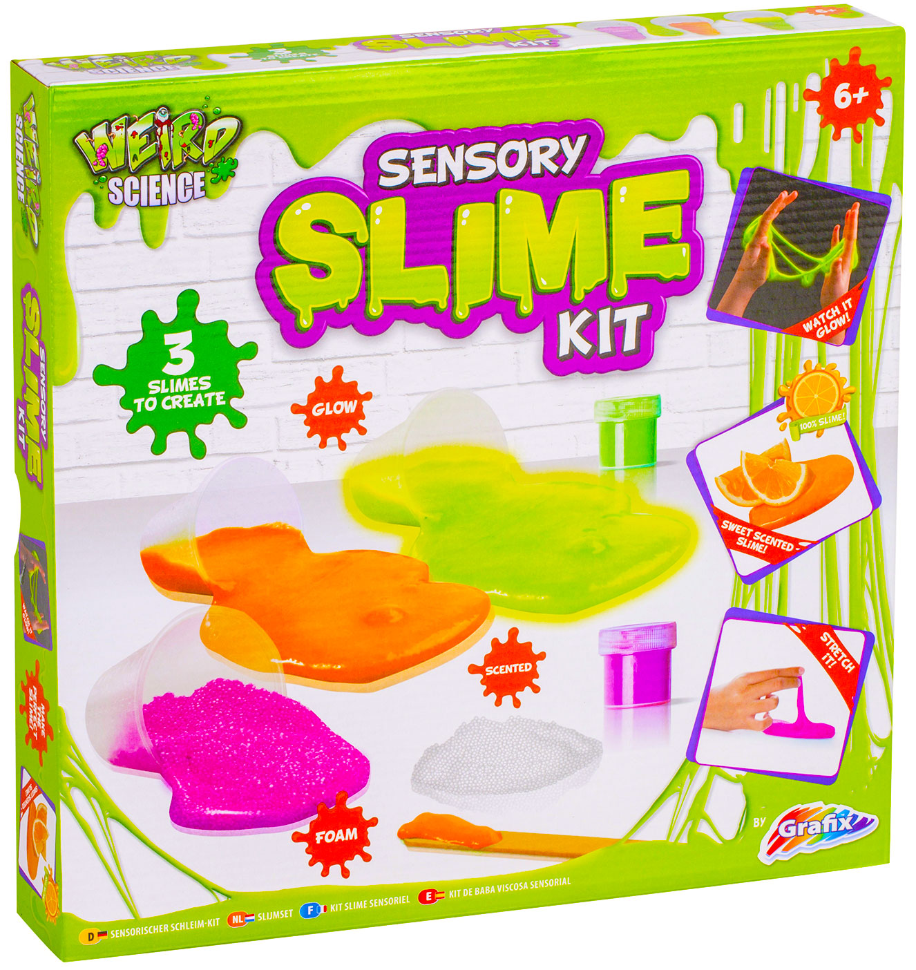 Weird Science Sensory Make Your Own Slime Kit Glowing Scented Foaming –  Thinkprice Online Store