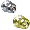 Door Knob Handle Entrance Lock Locking Key Steel Bathroom Bedroom + 3 Keys