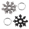 18 In 1 DIY Stainless Multi-Tool Portable Snowflake Shape Key Chain Screwdriver