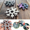 18 In 1 DIY Stainless Multi-Tool Portable Snowflake Shape Key Chain Screwdriver