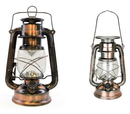 LED Retro Lamp Bright Antique Vintage Storm Lamps Solar Charge Battery Light