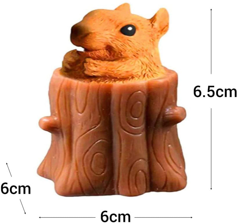 Squeeze Squirrel Cup Children's Funny Toys Evil Decompression Tree Stumps Fidget