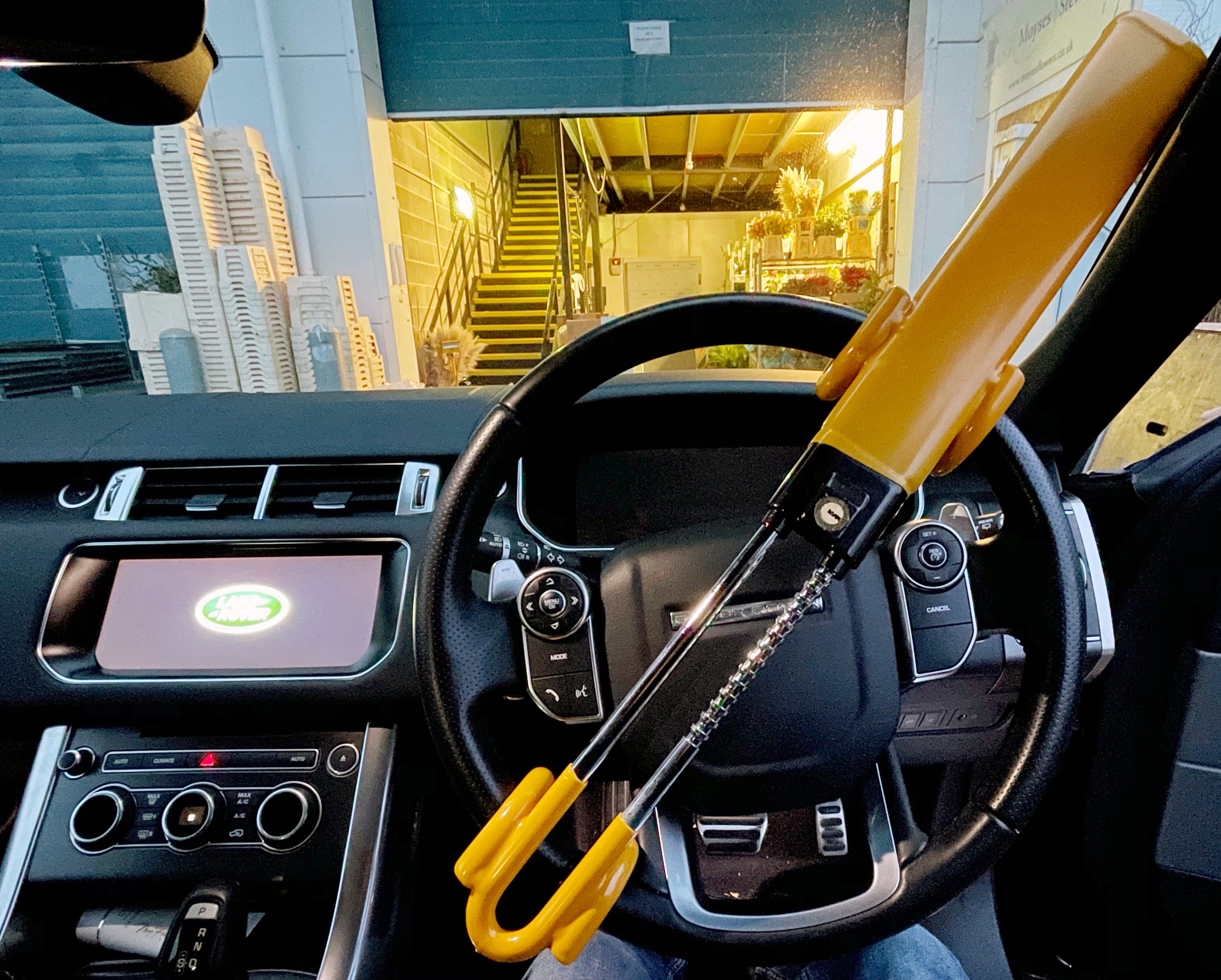 Twin Bar Steering Wheel Lock Stop Thieves Stealing Your Car Universal Fit 3 keys