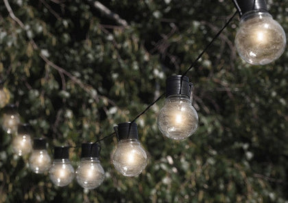 Solar-Powered Festoon String Light LED Retro Bulb Fairy Hanging Lamp Outdoor