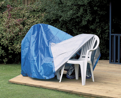 Heavy Duty Tarpaulin Cover Ground Sheet Waterproof Furniture Eyelet Tarp 5 Sizes