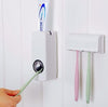 Automatic Toothpaste Dispenser + 5 Toothbrush Holder Stand Wall Mounted Bathroom