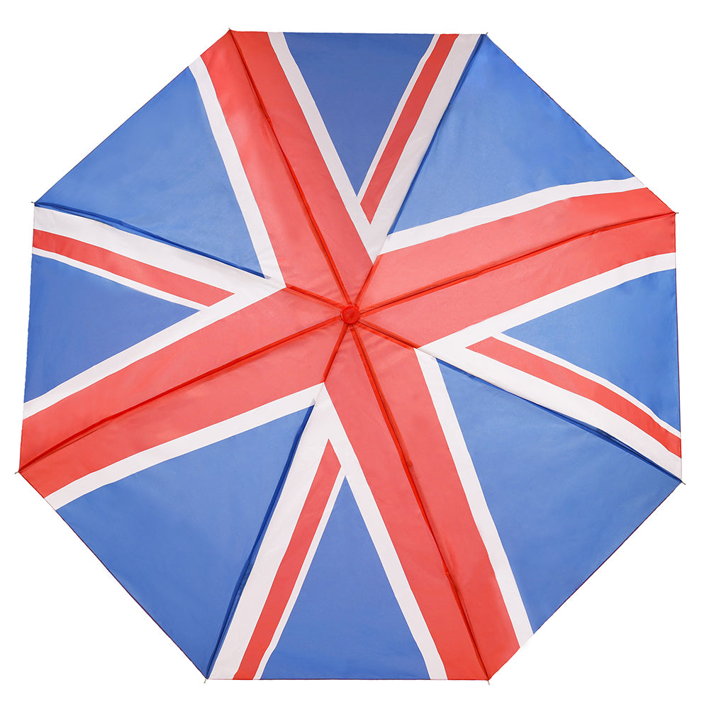 Coronation Umbrella Union Jack Red White Blue England British Flag King Charles