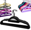 Coat Clothes Hangers Velvet Flocked Non Slip Curved Trousers Dresses Slim 10PK