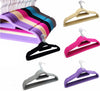 Coat Clothes Hangers Velvet Flocked Non Slip Curved Trousers Dresses Slim 10PK