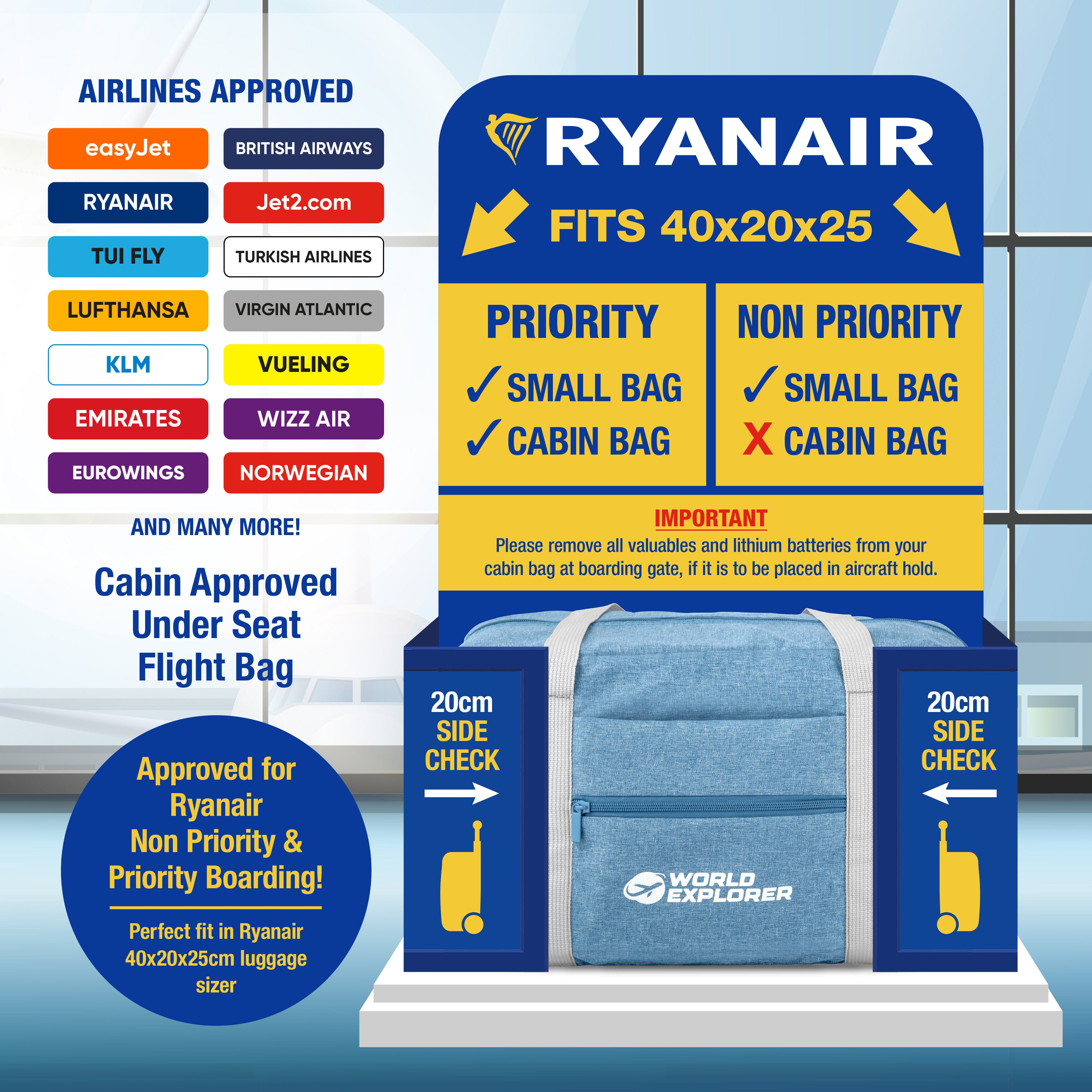 Ryanair Baggage Easyjet Hand Luggage Free Carry On Cabin Bag