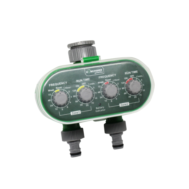 Deluxe Twin Outlet Electric Automatic Electronic Garden Watering Timer Clock Tap
