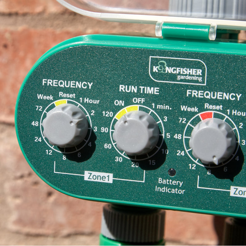 Deluxe Twin Outlet Electric Automatic Electronic Garden Watering Timer Clock Tap