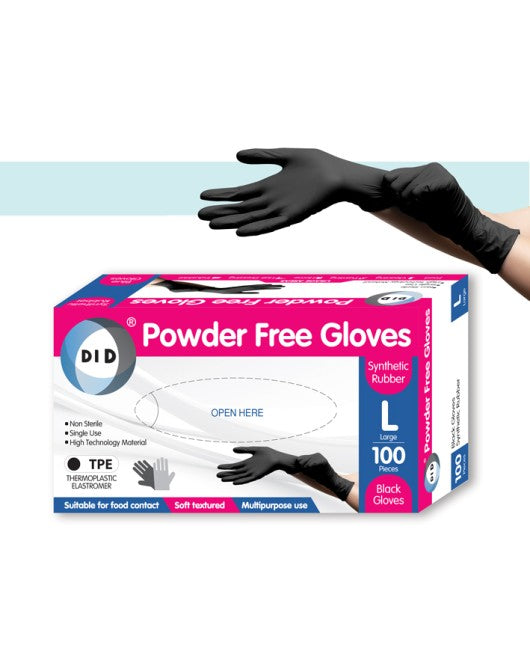 100 Disposable Gloves Powder Latex Vinyl Free TPE Work Tattoo Food Medical