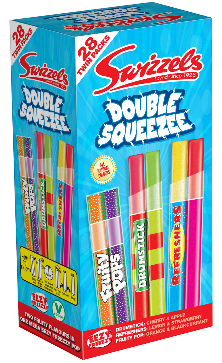 28 Twin Swizzels Ice Poles Lolly Lollies Refreshers Drumsticks Fruity ...