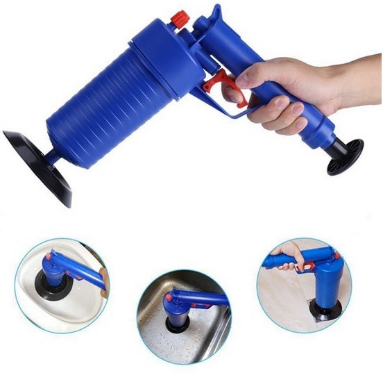 Air Pump Drain Blaster Sink Bath & Toilet Plunger Pipe Unblock Blockage Remover