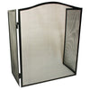 Black Folding 3-Panel Steel Mesh Fireguard Protect Sparks Screen Firebreak Safe