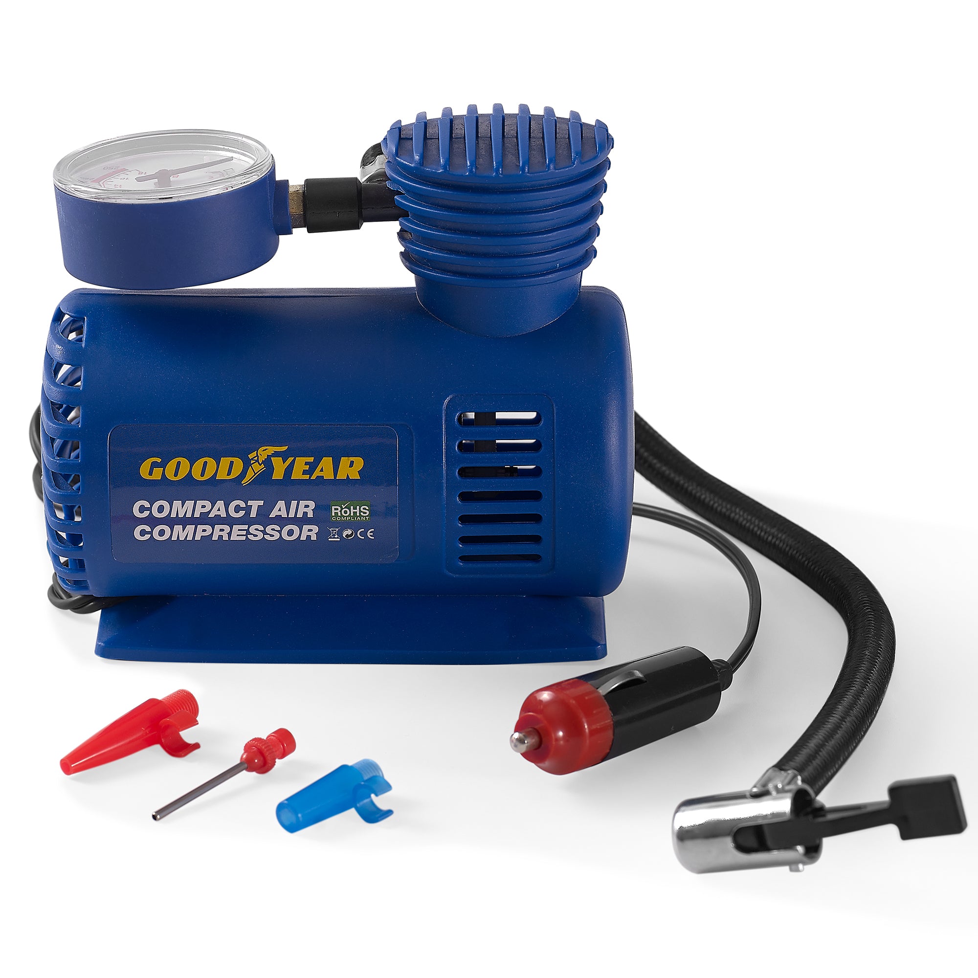 Goodyear Car Tyre Air Compressor Pump Bike Cycle Compact 3m Cord 12V Inflator