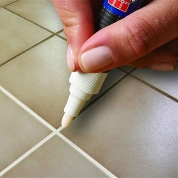 2 x Tile Grout Whitening Pen Refresher White Kitchen Shower Bathroom Paint