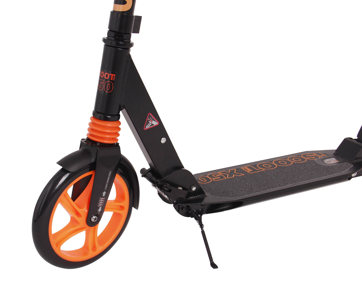 Toucan Adult City Suspension Push Kick Scooter - Folding, 200mm Wheels, Yellow