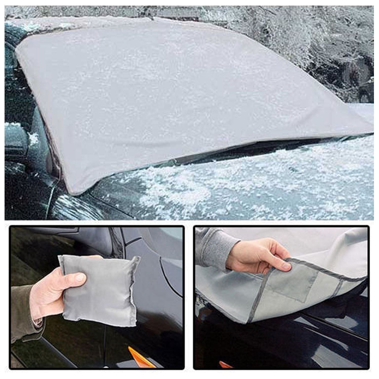 2 X Magnetic Car Windscreen Cover Ice Frost Shield Snow Protector