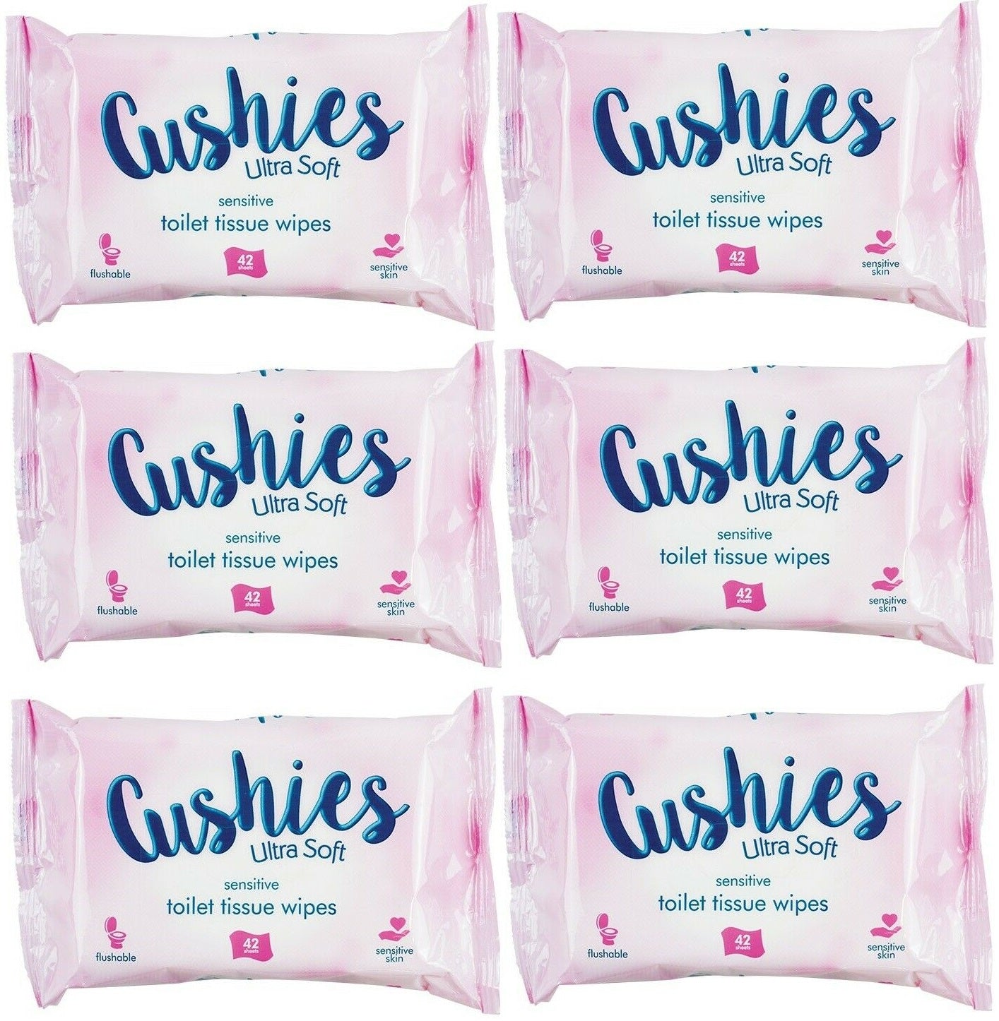 Cushies Ultra Soft Toilet Tissue Wipes Flushable Gentle PH Balance Alcohol Free