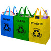 Set of 3 Large Recycling Bags Bin 40L - Paper Glass Plastic Waste Bin Bag Sack