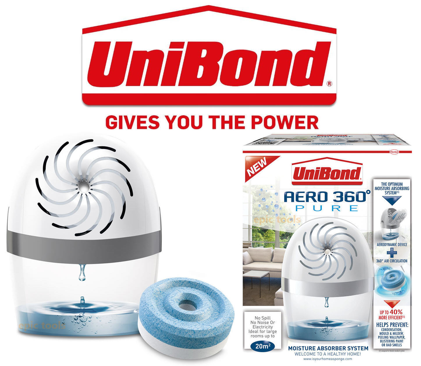 Unibond AERO 360 Moisture Absorber Dehumidifier System Device Or Genui –  Thinkprice Online Store