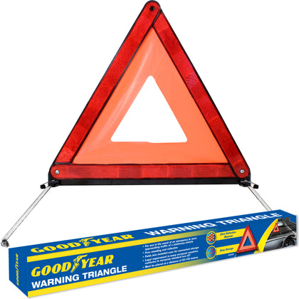 Goodyear Emergency Safety Warning Triangle Reflective Fold Up & Hard Case